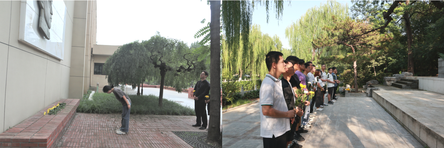 20230918-清華大學博士生講師團舉行紀念“九·一八”事變現(xiàn)場宣講活動-校研團-同學們?yōu)橛⒘耀I花.png