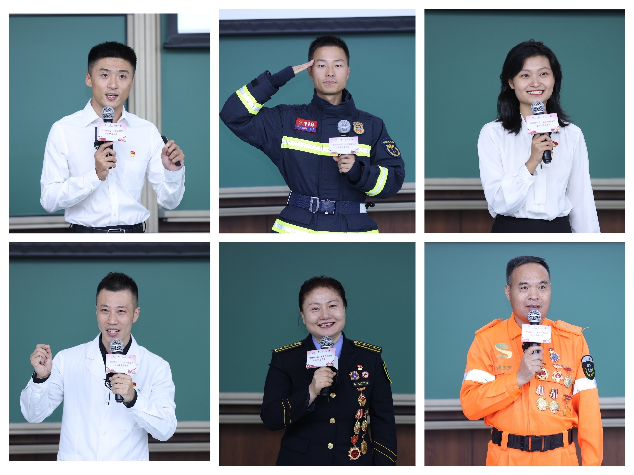 20230921-博士生講師團“立言計劃”第六期(秋季學期)開班儀式暨“建功新時代”聯(lián)合宣講活動舉行-無-車宗凱、李戰(zhàn)坤、王希同、武驍飛、何少花、吳喜軍(從左至右、從上至下)作示范宣講.jpg