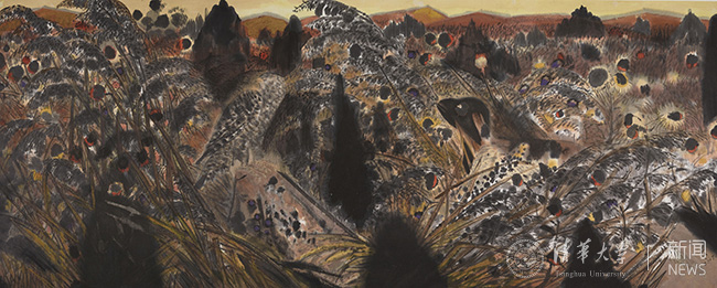 劉巨???荒草???紙本設(shè)色 145cm×365cm 2017 中國美術(shù)館藏.jpg